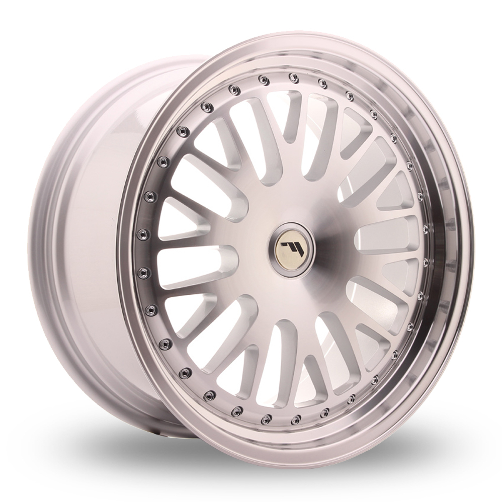 18 Inch Japan Racing JR10 (8.5x18) (Custom Fitment) Silver Machined Face Alloy Wheels