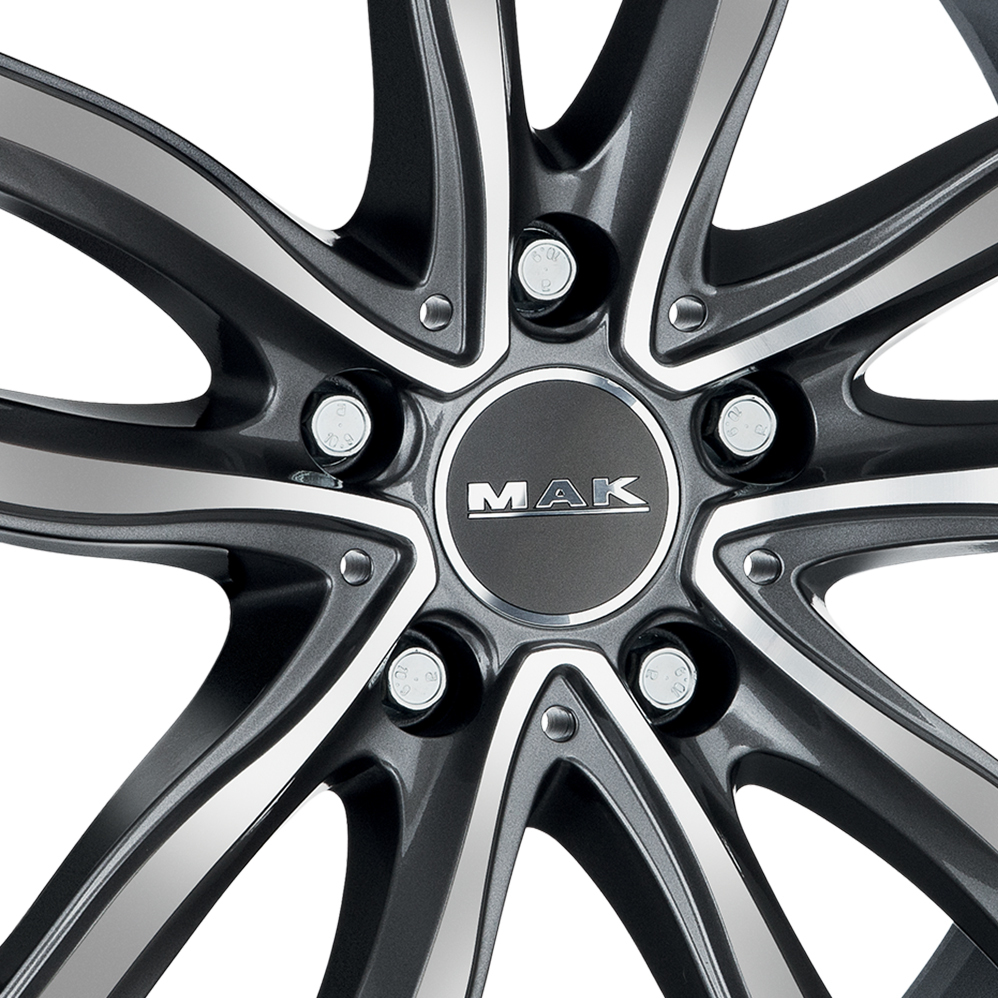 19 Inch MAK Fahr Gun Metal Mirror Face Alloy Wheels