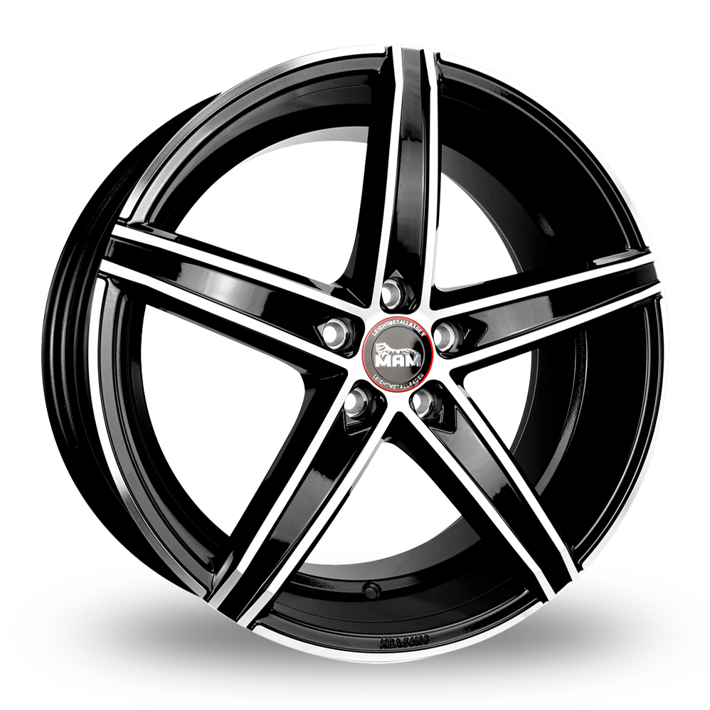 19 Inch MAM OX-18 Black Polished Alloy Wheels