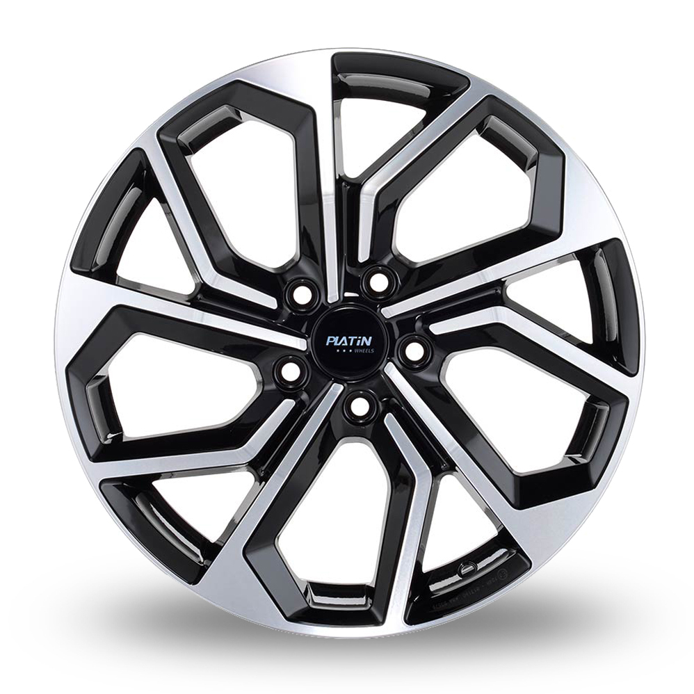 19 Inch Platin P 97 Black Polished Alloy Wheels