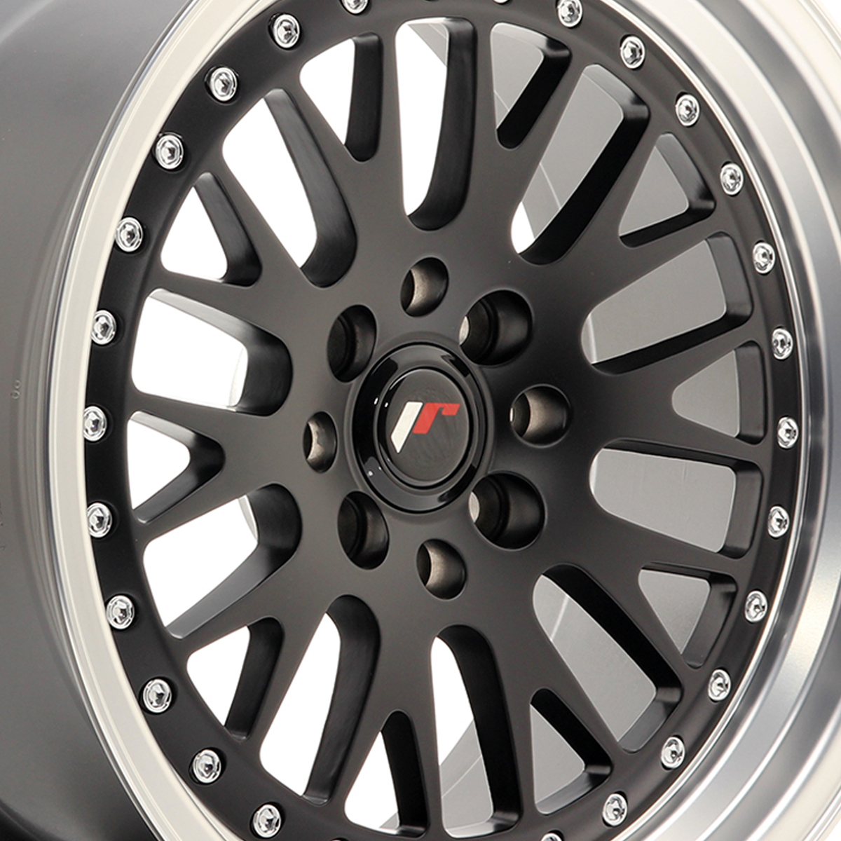 16 Inch Japan Racing JR10 (8X16) Black Machined Lip Alloy Wheels