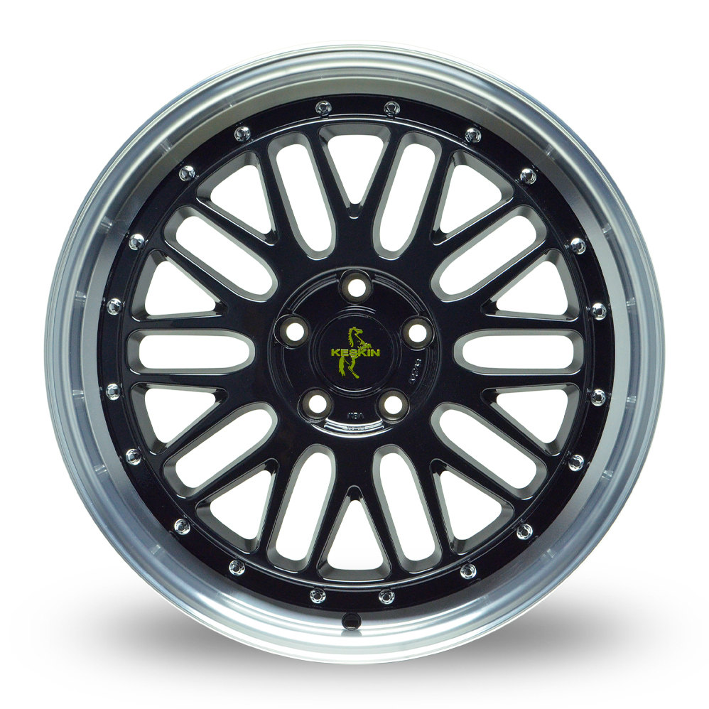 19 Inch Keskin Tuning KT22 Black Lip Polished Alloy Wheels