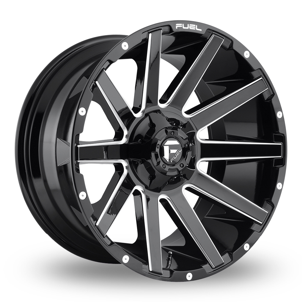 22 Inch Fuel Off-Road Contra Matt Black Milled Alloy Wheels