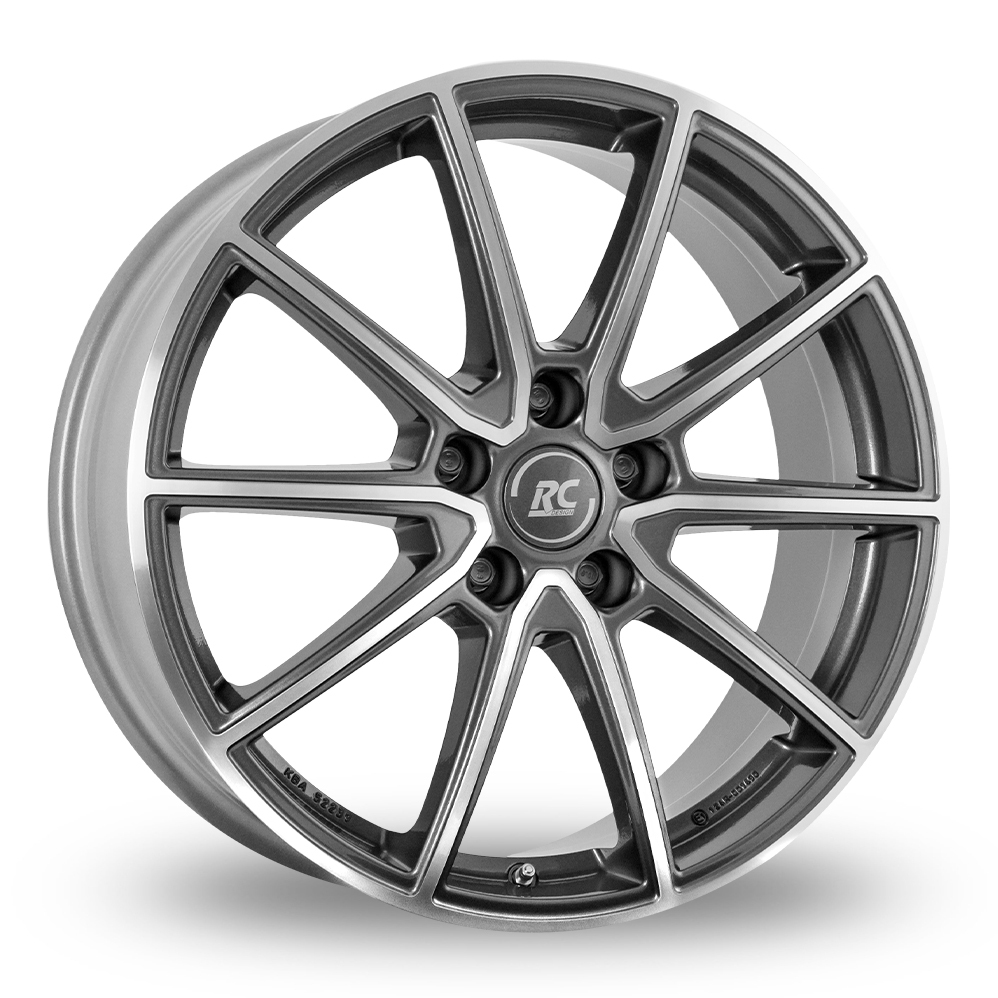 18 Inch RC Design RC32 Himalaya Matt Grey Polished Alloy Wheels