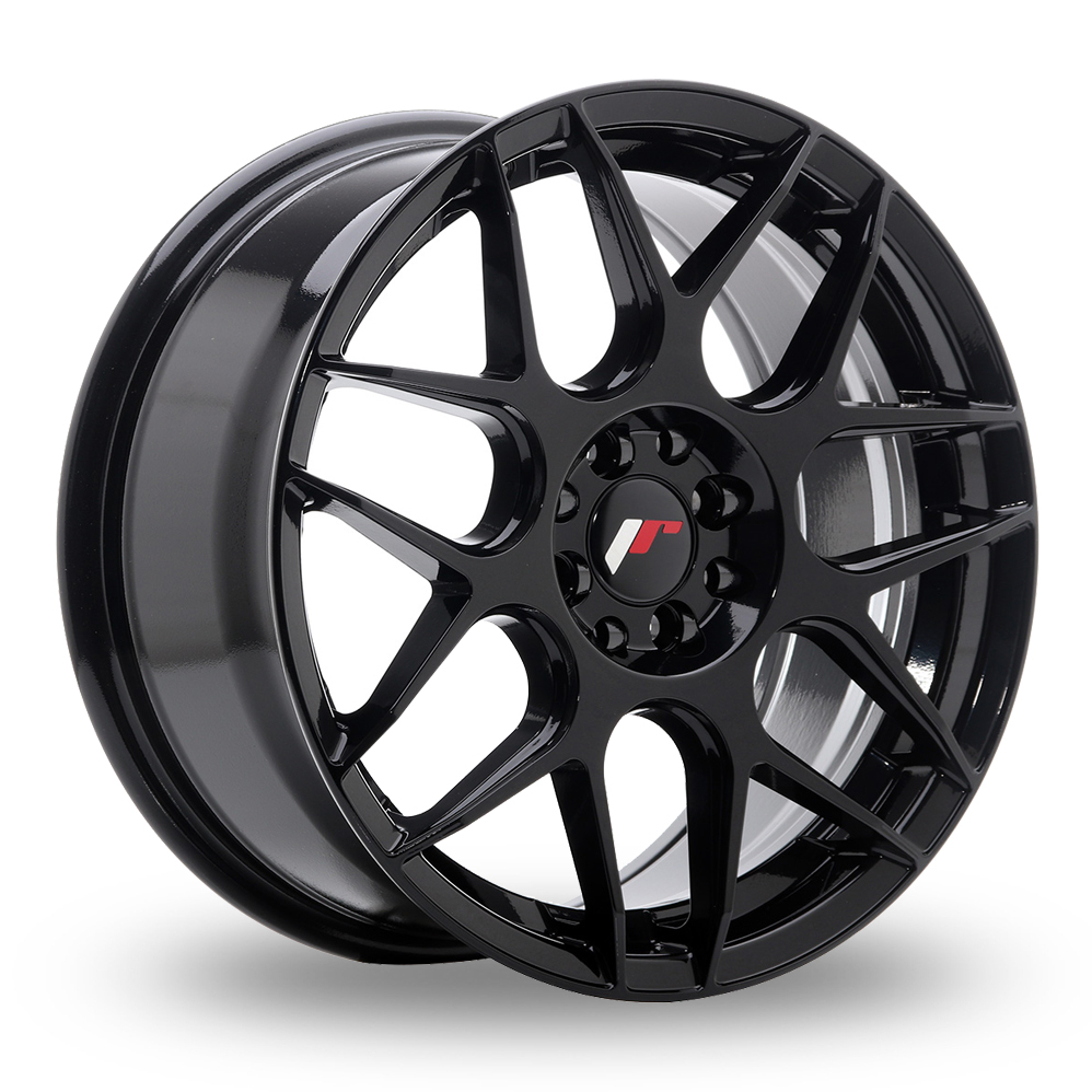 17 Inch Japan Racing JR18 (8x17) (Custom Fitment) Gloss Black Alloy Wheels