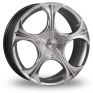 17 Inch Wolfrace Matrix Shadow Chrome Alloy Wheels