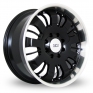 24 Inch Ace C811B Volt Black Polished Alloy Wheels