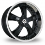 22 Inch Wolfrace Wolf Design RR Black Alloy Wheels