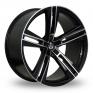 22 Inch Axe EX21 Black Polished Alloy Wheels