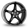 17 Inch Borbet FS Black White Alloy Wheels