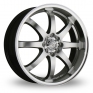 16 Inch Ace C051 Black Polished Alloy Wheels