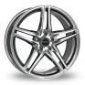 17 Inch Borbet XRT Graphite Polished Alloy Wheels