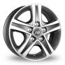 16 Inch Borbet CWD Anthracite Polished Alloy Wheels