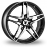 15 Inch Wolfrace Asia-Tec Triad Black Polished Alloy Wheels