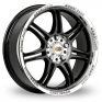 18 Inch Momo Corse Black Polished Alloy Wheels