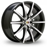 15 Inch Momo Ten-S Black Polished Alloy Wheels