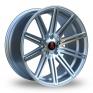 8x18 (Front) & 9x18 (Rear) Axe EX15 Silver Polished Alloy Wheels
