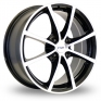 17 Inch TSW Black Ice Black Polished Alloy Wheels