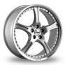 17 Inch Momo FXL ONE Silver Polished Alloy Wheels