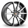 16 Inch Momo V 10 Black Polished Alloy Wheels