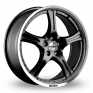 15 Inch Momo FXL ONE Black Polished Alloy Wheels