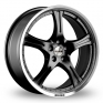 18 Inch Momo FXL ONE Black Polished Alloy Wheels