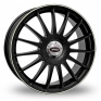 18 Inch Team Dynamics Monza RS Black Silver Alloy Wheels