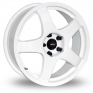 15 Inch Team Dynamics Pro Race 3 White Alloy Wheels