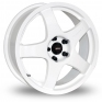 17 Inch Team Dynamics Pro Race 3 White Alloy Wheels