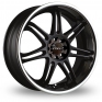 17 Inch Finichi Monza Black Polished Alloy Wheels