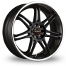 18 Inch Finichi Monza Black Polished Alloy Wheels