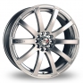 15 Inch Kei Racing Force 10 Hyper Silver Alloy Wheels