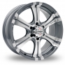 20 Inch Fox Racing Truckstar Gun Metal Polished Alloy Wheels