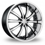 20 Inch RS Futura Black Polished Alloy Wheels