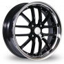 17 Inch RS JK4 Black Polished Alloy Wheels