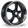 20 Inch RS VR5 Black Polished Alloy Wheels