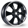 20 Inch RS UV6 Black Polished Alloy Wheels