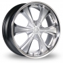 20 Inch RS UV6 Silver Polished Alloy Wheels