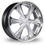 22 Inch RS UV6 Silver Polished Alloy Wheels