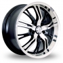 18 Inch League 190 Alchemist Black Polished Alloy Wheels