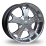 24 Inch Devil Switch Hyper Silver Polished Alloy Wheels