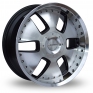 18 Inch Lenso AD1 Black Polished Alloy Wheels