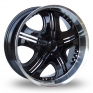 22 Inch Axe Cruz Black Alloy Wheels