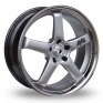 8.5x19 (Front) & 10.5x19 (Rear) Axe Hiro 5x130  Hyper Silver Alloy Wheels