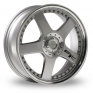 18 Inch Lenso CF Polished Hyper Silver Alloy Wheels