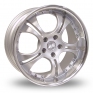 17 Inch Devil H147 Silver Polished Alloy Wheels