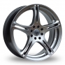 18 Inch Devil H193 Hyper Silver Alloy Wheels