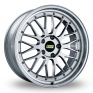 17 Inch BBS Le Mans Forged Split Rim Silver Polished Alloy Wheels