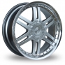 20 Inch Lenso DF1 Hyper Silver Polished Alloy Wheels