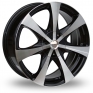 17 Inch Lenso Elegance Black Polished Alloy Wheels